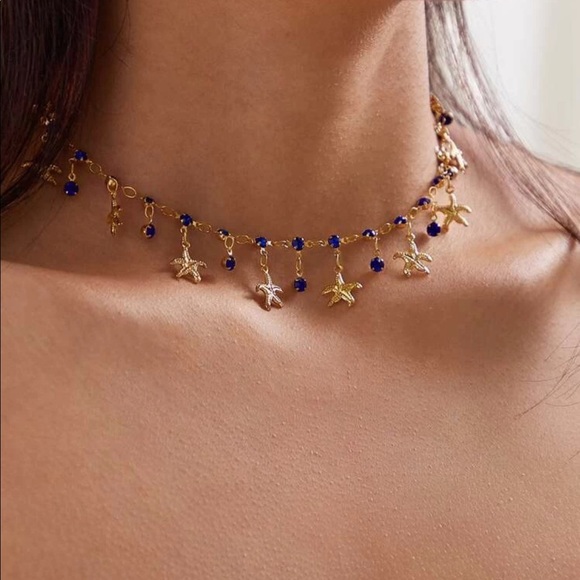 Jewelry - • Gina • Rhinestone Starfish Pendant Necklace